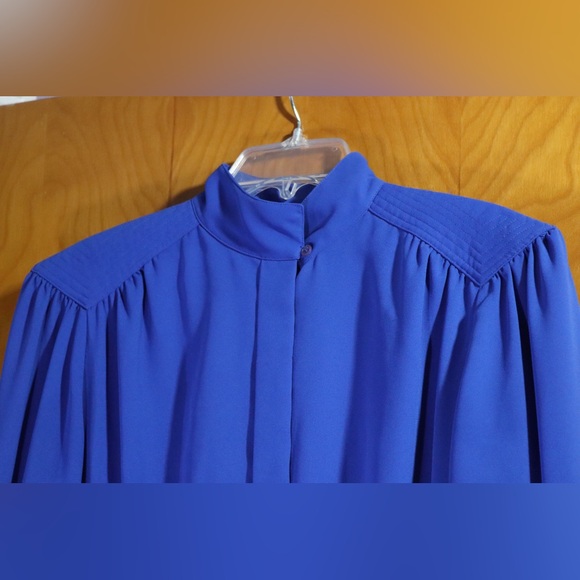 Pure Argenti vintage blue dress with hidden buttons, size 12 - Picture 3 of 12